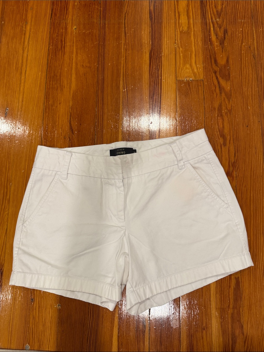 J. Crew White Chino Bermuda Shorts
